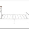 Купить Кровать Iris (mod.9311) дерево гевея/металл, 160*200 см (Queen bed), Белый (White) с доставкой по России по цене производителя можно в магазине Другая Мебель в Астрахани