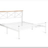 Купить Кровать Iris (mod.9311) дерево гевея/металл, 160*200 см (Queen bed), Белый (White) с доставкой по России по цене производителя можно в магазине Другая Мебель в Астрахани