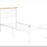 Купить Кровать Iris (mod.9311) дерево гевея/металл, 90*200 см (Single bed), Белый (White) с доставкой по России по цене производителя можно в магазине Другая Мебель в Астрахани