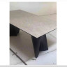 Стол YOAKIM 180 TL-102 Бежевый мрамор, испанская керамика / Темно-серый каркас, DISAUR