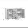 Тумба Koen КОМ2D4S ясень снежный BRW