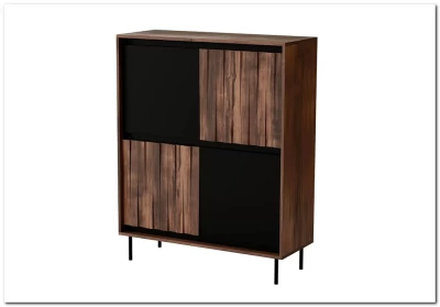 Комод Halmar SWING KM-2 (орех/черный)