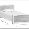 Купить Кровать Koen LOZ90x200 ясень снежный BRW с доставкой по России по цене производителя можно в магазине Другая Мебель в Астрахани