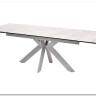 Стол BELLUNO 160 MARBLES KL-99 Белый мрамор матовый итальянская керамика/ белый каркас