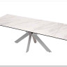 Стол BELLUNO 160 MARBLES KL-99 Белый мрамор матовый итальянская керамика/ белый каркас