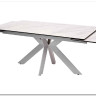 Стол BELLUNO 160 MARBLES KL-99 Белый мрамор матовый итальянская керамика/ белый каркас