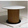 Стол MESA D120 цвет БЕЛЫЙ МРАМОР M326 / Каркас OAK, DISAUR