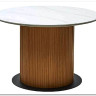 Стол MESA D120 цвет БЕЛЫЙ МРАМОР M326 / Каркас OAK, DISAUR