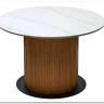 Стол MESA D120 цвет БЕЛЫЙ МРАМОР M326 / Каркас OAK, DISAUR