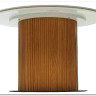 Стол MESA D120 цвет БЕЛЫЙ МРАМОР M326 / Каркас OAK, DISAUR