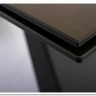 Стол обеденный Signal DIUNA Ceramic 160 раскланой (Ossido Bruno коричневый/черный мат)