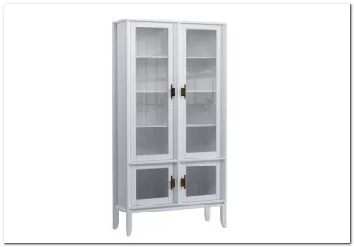 Шкаф для посуды Бридж широкий с 4-мя стеклянными дверями из массива сосны